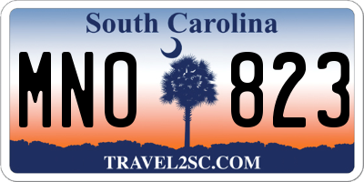 SC license plate MNO823