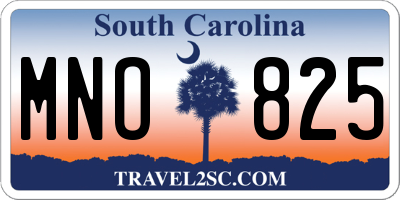 SC license plate MNO825