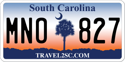 SC license plate MNO827