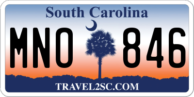 SC license plate MNO846