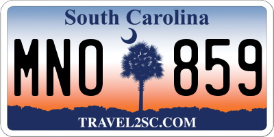 SC license plate MNO859
