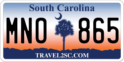 SC license plate MNO865