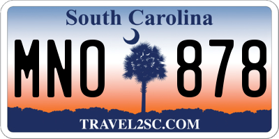 SC license plate MNO878