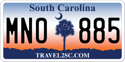 SC license plate MNO885