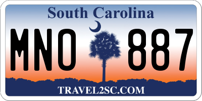 SC license plate MNO887