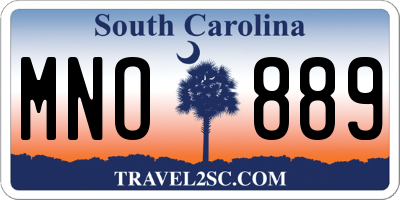 SC license plate MNO889