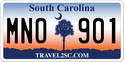 SC license plate MNO901
