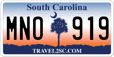 SC license plate MNO919