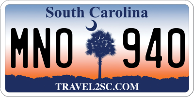 SC license plate MNO940