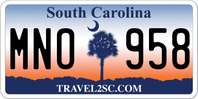 SC license plate MNO958