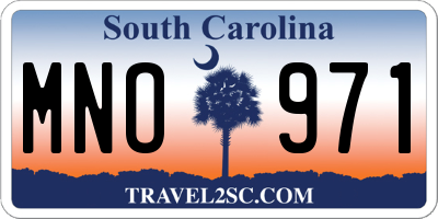 SC license plate MNO971