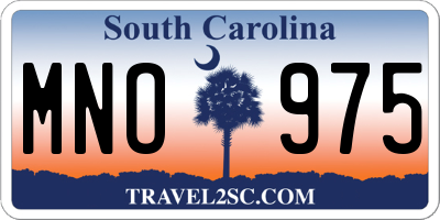 SC license plate MNO975