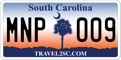SC license plate MNP009
