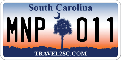 SC license plate MNP011