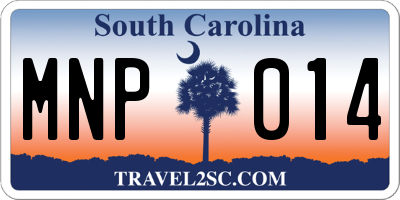 SC license plate MNP014