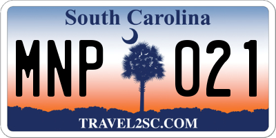 SC license plate MNP021