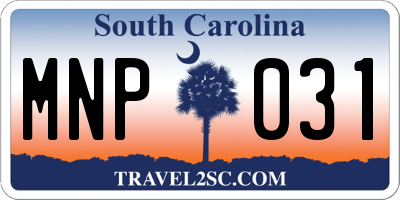 SC license plate MNP031