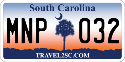 SC license plate MNP032