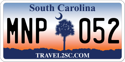 SC license plate MNP052