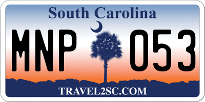 SC license plate MNP053
