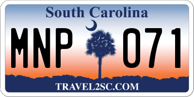 SC license plate MNP071