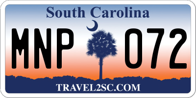 SC license plate MNP072