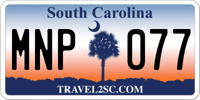 SC license plate MNP077