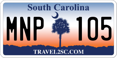 SC license plate MNP105