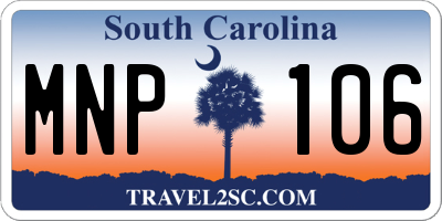 SC license plate MNP106