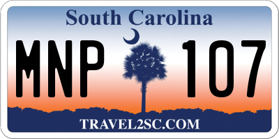 SC license plate MNP107