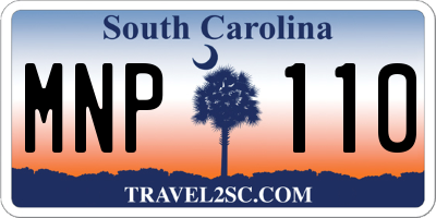 SC license plate MNP110