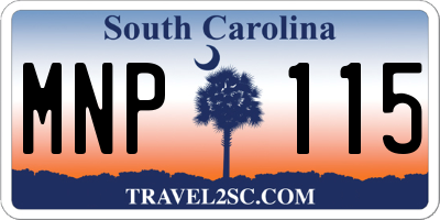 SC license plate MNP115