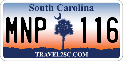 SC license plate MNP116