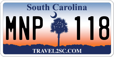 SC license plate MNP118