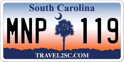 SC license plate MNP119