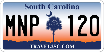 SC license plate MNP120