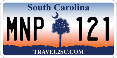 SC license plate MNP121