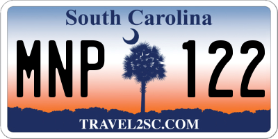 SC license plate MNP122