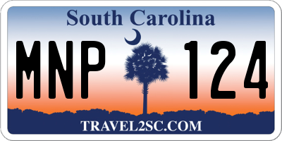 SC license plate MNP124