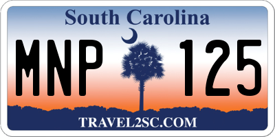 SC license plate MNP125