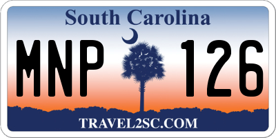 SC license plate MNP126