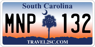 SC license plate MNP132