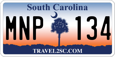 SC license plate MNP134