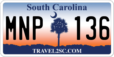 SC license plate MNP136