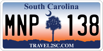 SC license plate MNP138
