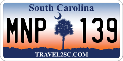 SC license plate MNP139