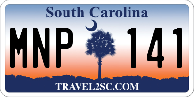 SC license plate MNP141