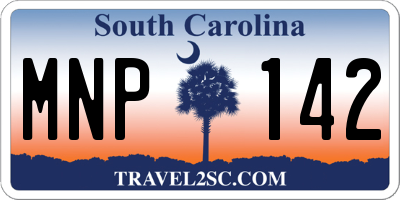 SC license plate MNP142