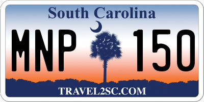 SC license plate MNP150