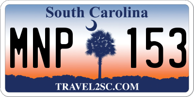 SC license plate MNP153